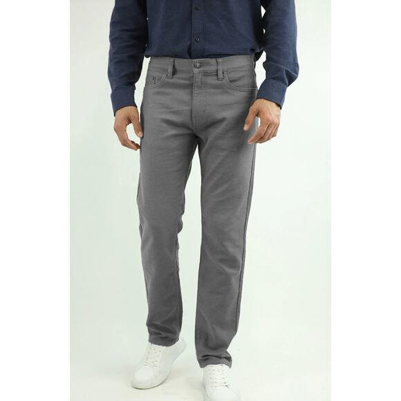 NEW Jachs New York Men’s 5-Pocket Stretch Twill Straight Gray 30/34 - Picture 1 of 12